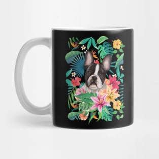 Tropical Boston Terrier Mug